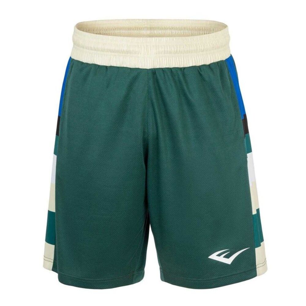 Everlast Mens Logo Contrast Waistband Relaxed Fit Shorts / Green
